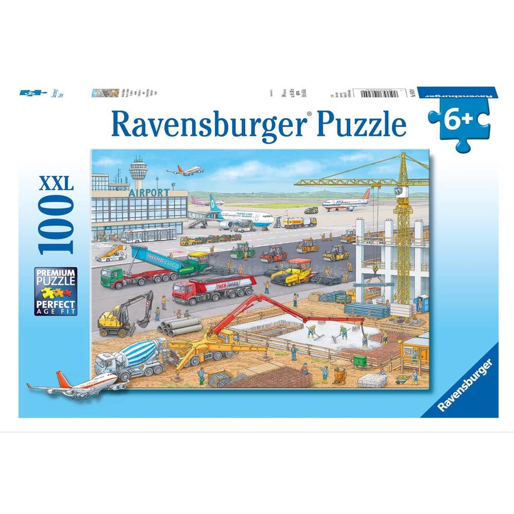 Brand New Ravensburger Construction Site At The Airport 100 Piece Jigsaw Puzzle